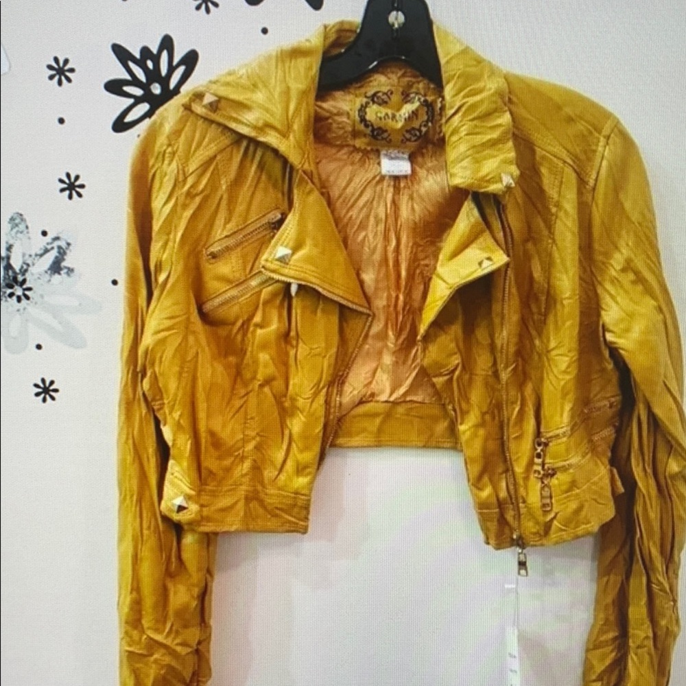 Yellow Cropped Jacket